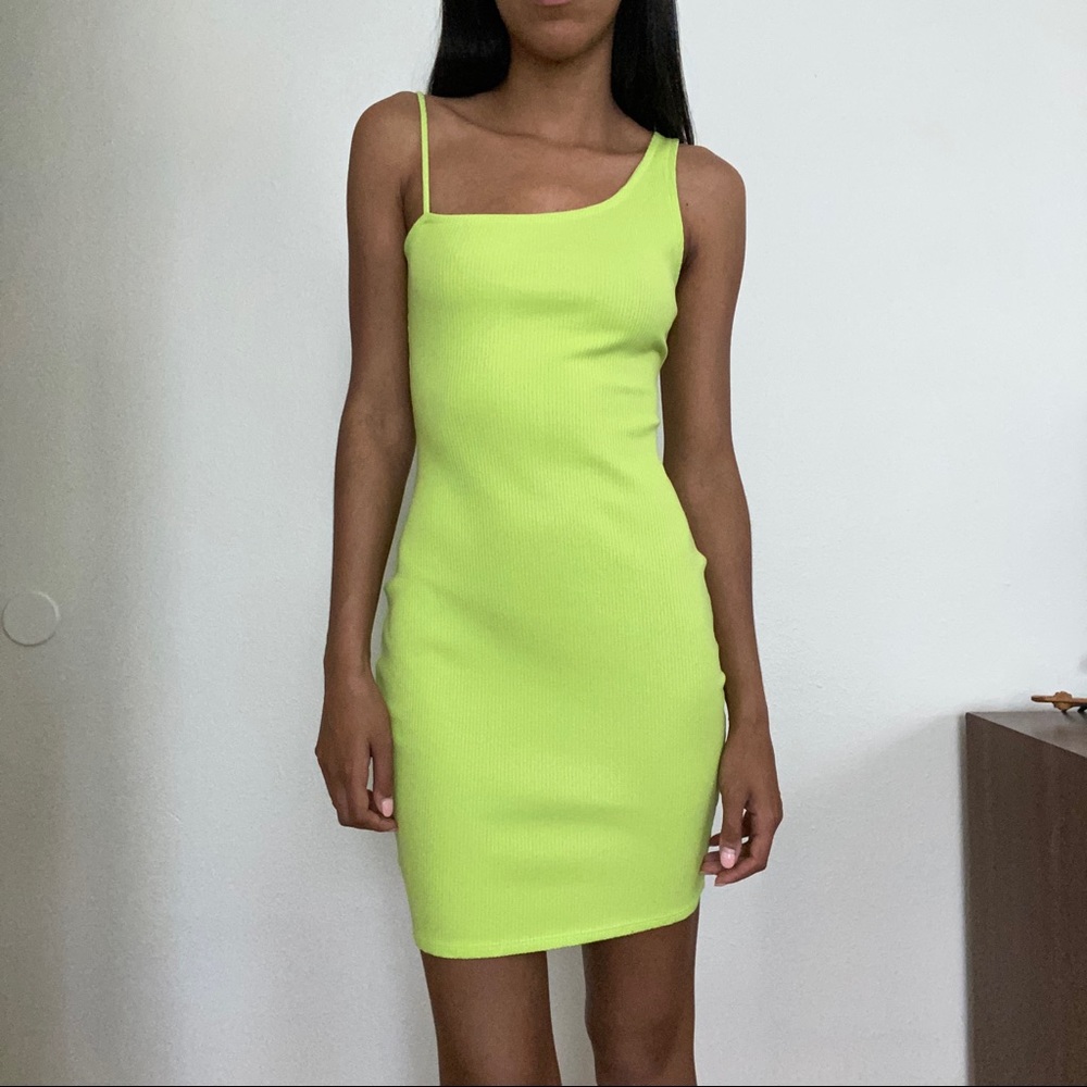 XS neon green Urban Outfitters mini dress!